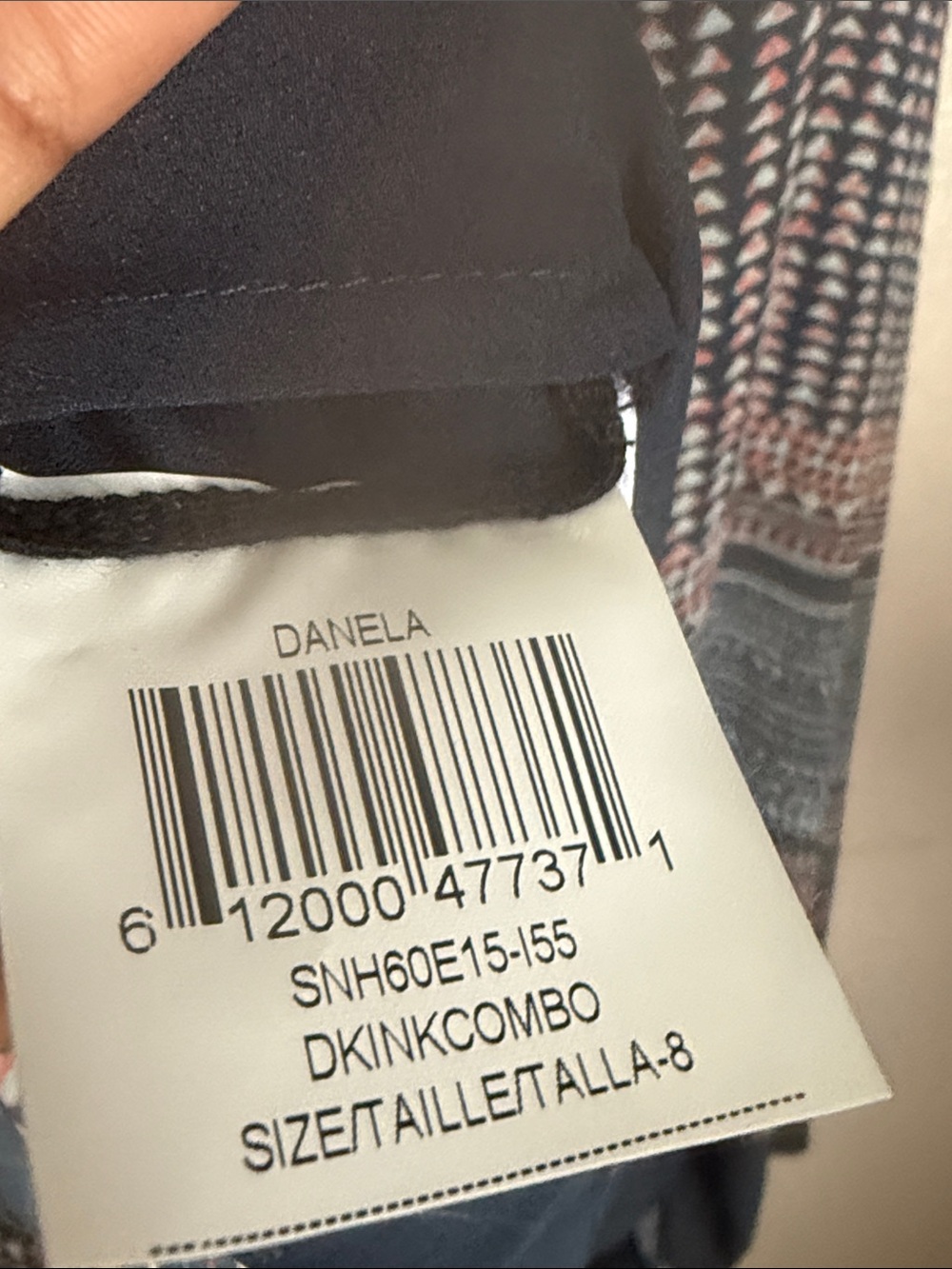 BCBGMaxAzria Danela Teal and Navy Printed Halter High-Low Dress Sz 8 - Picture 4 of 8
